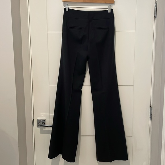 Diane von Furstenberg Midrise Flared Grey Wool Pants - Picture 3 of 15